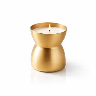 Sculpted Gold Candle