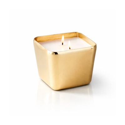 Geometric Gold Dual-Wick Candle